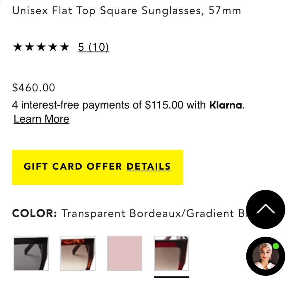 Celine Bordeaux flat top sunglasses - Picture 9 of 10